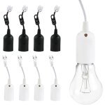 Memkey - douilles de lampe e27, 8 pcs support lampe douille, base dampoule en plastique avec c�ble, pour ...
