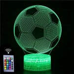 Memkey - lampe illusion 3d, veilleuse avec changement de couleur et contr�le tactile intelligent(football) ...
