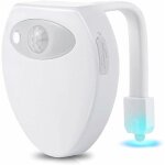 Lampe de toilette veilleuse led rechargeable 8 couleurs pour wc salle de bain / seau d'aisances / toilettes ...