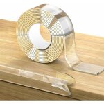 Protege coin de table bebe transparent, 3m pr� - adh�sif extra fort nano tape, protection bebe de table ...