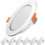 Memkey - spot led encastrable, extra plat, 5w 500lumen equivalent 50w incandescence, rond ultraslim blanc ...