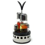 Menage distributeur de vinaigre et d'huile verre sel poivre set acier inoxydable 209 argent verre distributeur ...