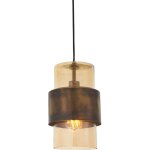 Merano palermo suspension plafonnier laiton patin & lustre champagne verre