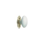 Merigous - bouton ovale de crémone porcelaine de limoges sur platine laiton pour fenêtre - mérigous Merigous - bouton ovale de crémone porcelaine de limoges sur platine laiton pour fenêtre - mérigous