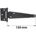 Mermier - afbat penture anglaise axe composite l. 150 mm acier noir mat