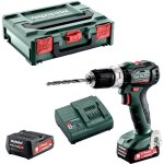Metabo - perceuse  percussion 12 v li - ion 2x 2. 0 ah 45 nm diam perage bois 25 mm - powermaxx sb ...