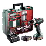 Metabo - perceuse visseuse 12v 2 batteries 2ah + chargeur + coffret de transport et kit complet d'accessoires ... Metabo - perceuse visseuse 12v 2 batteries 2ah + chargeur + coffret de transport et kit complet d'accessoires ...