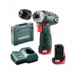 Metabo - perceuse visseuse powermaxx bs basic 12v avec 2 batteries 2. 0 ah + chargeur + coffret - 600984500 ...