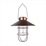 M�tal lanterne solaire jardin �tanche cadre en fer suspendu lanterne led pour ext�rieur terrasse v�randa ...