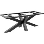 Metalopro acamar frame extreme ? pi�tement central robuste en m�tal noir forme araign�e, design industriel ...