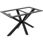 Metalopro - acamar frame ? pi�tement de table en m�tal noir forme araign�e, design moderne en acier pour ...