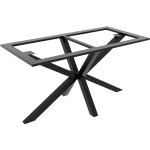 Metalopro - acamar frame ? pi�tement de table en m�tal noir forme araign�e, design moderne en acier pour ...