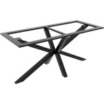 Metalopro - acamar frame ? pi�tement de table en m�tal noir forme araign�e, design moderne en acier pour ...