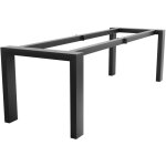 Metalopro - extreme pieds de table en m�tal noir forme trap�ze ? design industriel robuste pour salon ...
