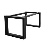 Metalopro - extreme pieds de table en m�tal noir forme trap�ze ? style industriel lourd pour salon ou ...