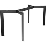 Metalopro - pieds de table en m�tal noir forme trap�ze ? structure en acier durable avec vis et patins ...