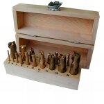 Coffret 20 fraises hss tin d. 3  20 mm q. cyclindrique - mb - swf - mtalprofi