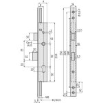 Metalux - serrure  3 points -  tringles t7 entraxe 92 axe 41 mm -  pne dormant et demi - tour - mtalux ...