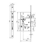 Metalux - serrure  larder type 'pmr' axe  120 mm sret  cylindre europen - mtalux