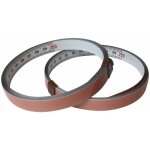Mtre de ruban adhsif laqu blanc avec graduation en mm en haut et en bas de droite  gauche 5000x13x0, ...