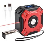 M�tre � ruban num�rique, t�l�m�tre laser num�rique 2 en 1 avec affichage lcd & verrouillage automatique, ...