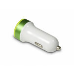 Chargeur allume - cigares 2 usb - a 2. 1 a - vert