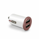 Chargeur allume - cigares platinium 2 usb - a 2. 4 a - blanc et rose Chargeur allume - cigares platinium 2 usb - a 2. 4 a - blanc et rose