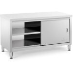 Royal catering - armoire de travail en acier inoxydable - 150 x 70 x 85 cm - 600 kg de capacit de chargement ...