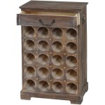 Meuble casier compartiment rangement pour 20 bouteilles 76x48x31cm style vintage marron 040001764