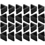 Meubles coin fer pied tampons l forme caoutchouc jambe couvertures protecteurs noir pour dimicile bureau ...