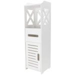 Meuble �tag�re wc, organisateur de rangement, meuble �troit pour papier toilette, �tag�res r�glables, ...