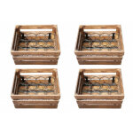 Meubletmoi - lot 4 casiers en mtal et bois pour 48 bouteilles - bacchus