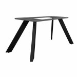 Meubletmoi - 4 pieds de table de repas inclins en mtal noir h. 65 cm - 08