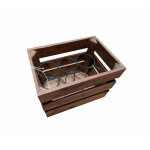 Meubletmoi - casier � 6 bouteilles vintage en bois et m�tal - bacchus