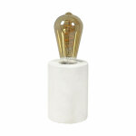 Lampe de chevet en b�ton blanc h12 cm - calo 4969