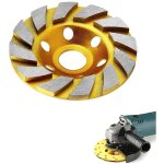 Meule de meulage diamant turbo en c�ramique de 10, 2 cm, 12 segments robustes pour meuleuse d'angle (jaune) ...