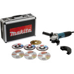 Meuleuse �125 mm 720w makita avec 7 disques - coffret - ga5030rsp6