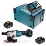 Meuleuse d'angle 18v �125 mm (2x4, 0 ah) en makpac makita dga506rmj