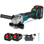 Onevan - meuleuse d'angle sans fil 125 mm meuleuse 1280w pour makita 18v batterie - avec 2 batteries