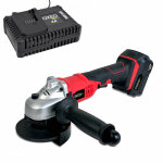 Oxeo - meuleuse d'angle sans fil 18v easy full avec batterie et chargeur - disque 115mm - vitesse 8000 ...