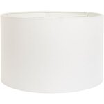 Abat - jour en lin blanc grossier � 40cm ? tonneau e27 ? �l�gance moderne pour divers styles d'int�rieur ...