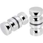 Mezheng - 2 paires de boutons inox de porte de douche coulissante poign�es de porte de douche en verre ...