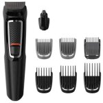 Mg3730 / 15 tondeuse barbe et cheveux - multistyle - 8 en 1 - lames auto - affutees - noir - philips