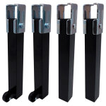 Micel - ensemble de 4 pieds avec roulettes pour sommier (28, 5 cm) 96403