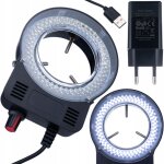 Microbright 144 led ringlight ? �clairage annulaire pour microscope usb set, 0?10w, variateur 0?100%, ...
