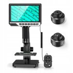 Microscope num�rique professionnel 2000x ? �cran lcd 7'' hd 12mp ? 11 led ? zoom 500x / 2000x ? carte ...