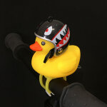 Mignon petit canard jaune avec lumiere led pour casque pour moto, modele : 44