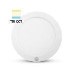 Miidex lighting - plafonnier led aldebaran - cct 18w 230 mm + dtecteur ir  avec - detecteur - cct