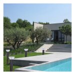 Borne solaire led - sunny coupole - 4w miidex lighting hauteur 38cm - blanc - neutre - 4000k