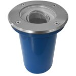 Miidex lighting - support de spot orientable encastrable sol �150 mm + douilles gu10 & gu5. 3 - inox ...